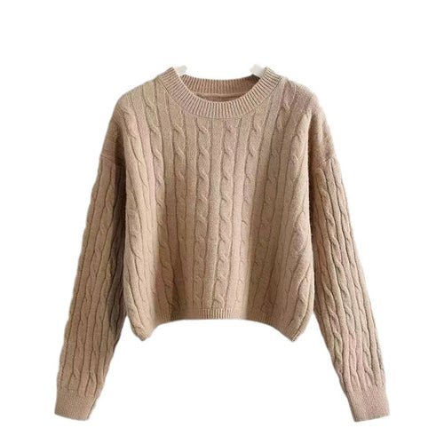 Damen Grobstrickpullover mit strukturiertem Muster und lässigem Schnitt R&B