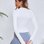 Damen Sportliche Langarm-T-Shirt mit figurformendem Design R&B