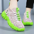 Damen Sportliche Sneaker mit rutschfester Sohle und atmungsaktiver Obermaterialstruktur R&B