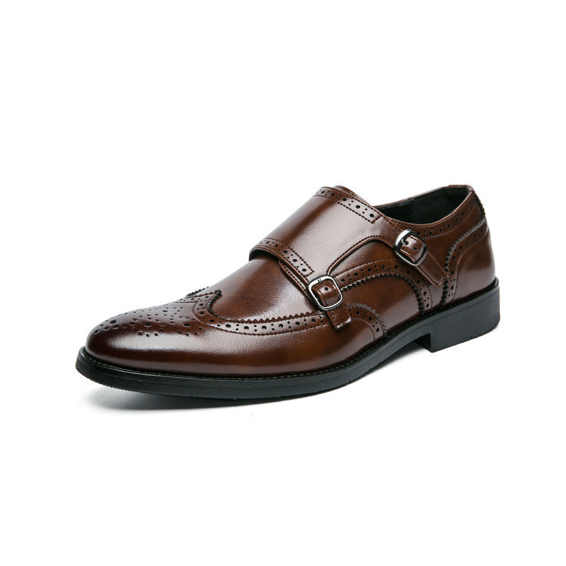 Damen elegante Doppel-Monk-Schuhe aus hochwertigem Leder R&B