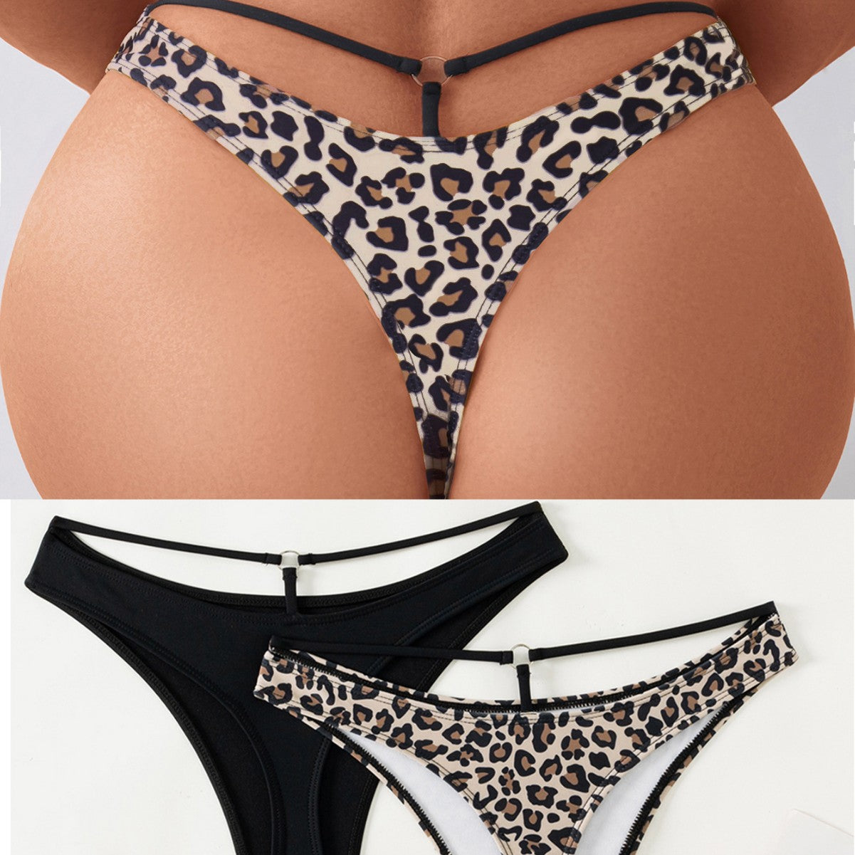 Damen Hochgeschnittener Bikini mit seitlichen BindR&Bändern R&B
