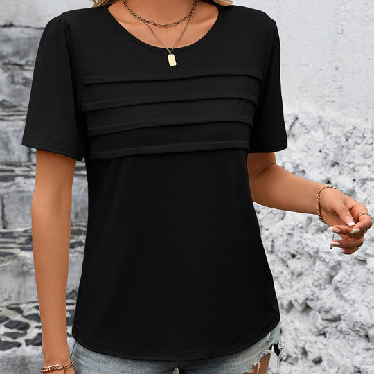 Damen elegantes T-Shirt mit strukturiertem Design R&B