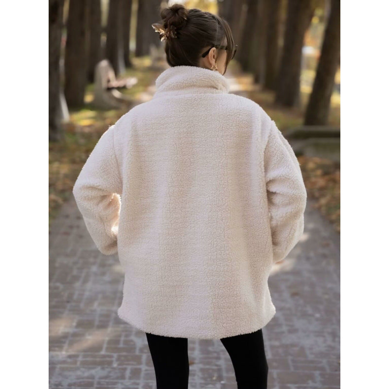 Damen Flauschige Teddyjacke R&B