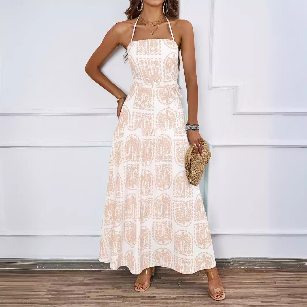 Damen Maxi-Kleid mit verspieltem Muster und eleganter Silhouette R&B