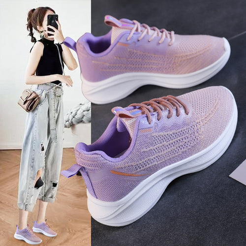 Damen Leichte und atmungsaktive Laufsneaker mit flexibel geformter Sohle R&B