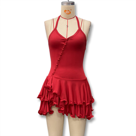 Damen Tänzeroutfit mit raffinierten Volant-Details und elegantem Schnitt R&B