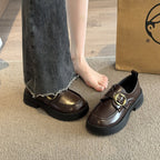 Damen elegante Loafers mit dekorativem Schnallenverschluss und rutschfester Sohle R&B