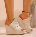 Damen Wedge-Pantoletten mit modischem Schnitt und offenem Zehenbereich R&B