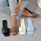 Damen Trendige Mules mit geflochtenem und dekorativem Riemen R&B
