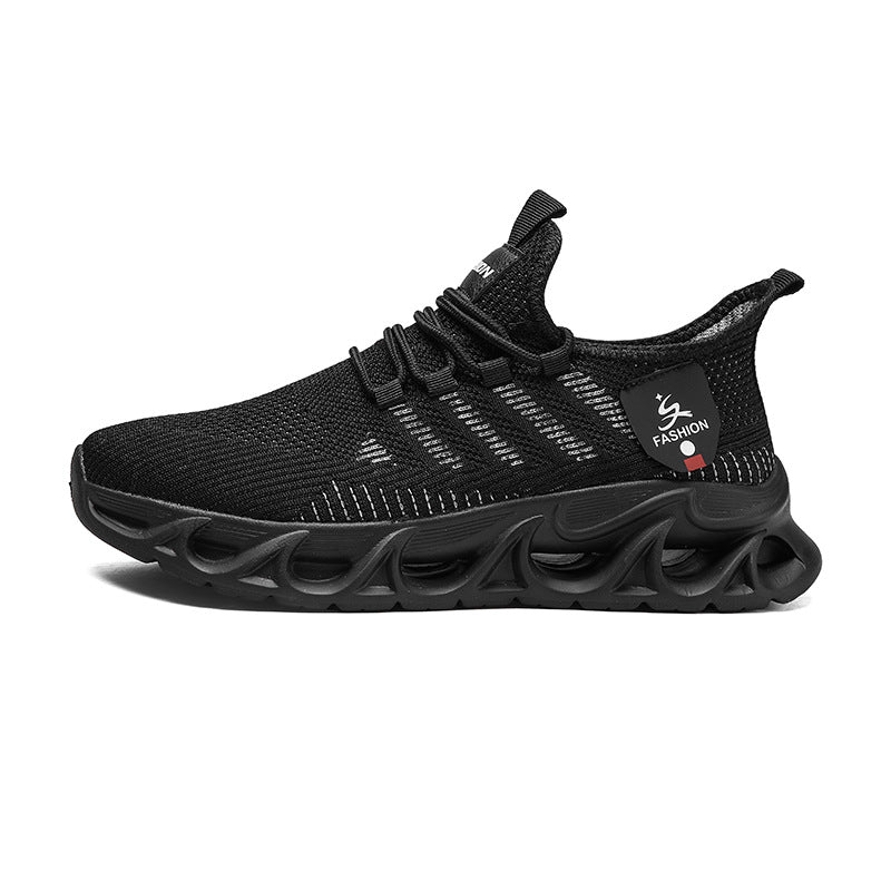 Damen Atmungsaktive Fitness-Sneaker mit rutschfester Sohle und elastischem Schnürsystem R&B