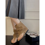 Damen modische Stiefeletten mit perforiertem Design R&B