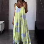 Damen Maxikleid mit floralem Design und fließendem Schnitt R&B