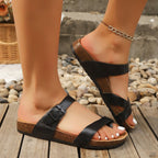 Damen Komfortable Korksandalen mit verstellbaren Riemen R&B