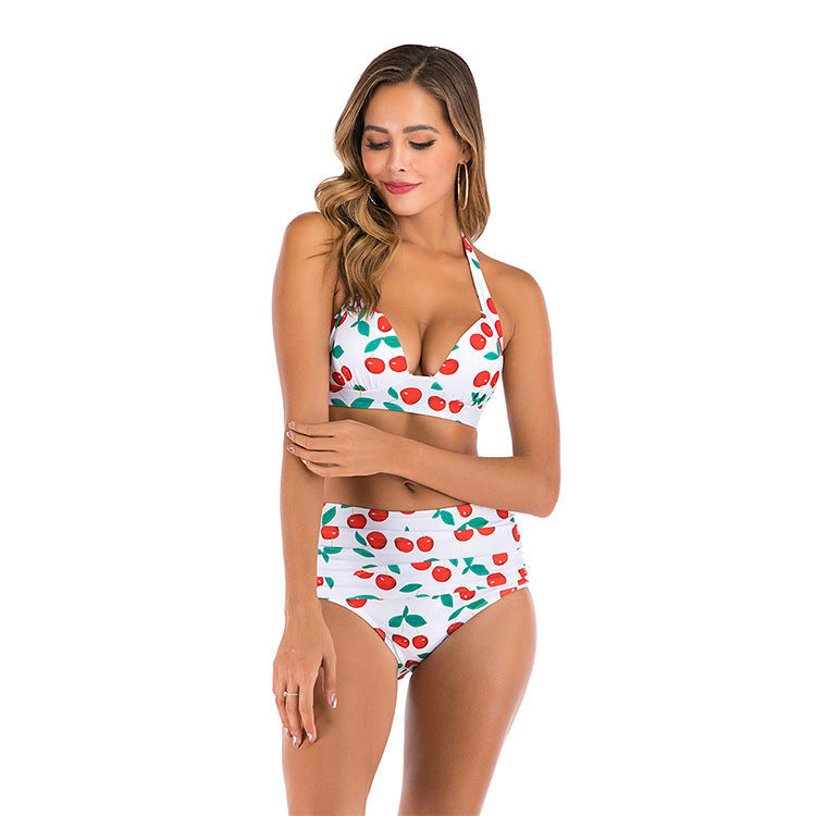 Damen Hochtailliertes Bikini-Set mit verstellbarem Oberteil R&B
