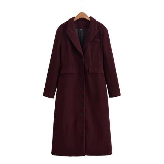 Damen eleganter Bouclé-Mantel R&B