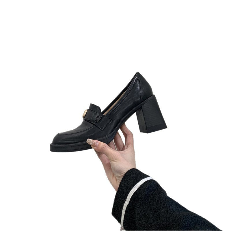 Damen Elegante und komfortable Mokassins mit blockierendem Absatz R&B