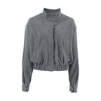 Damen Modische Oversized Jacke mit hohem Kragen und innovativem Design R&B