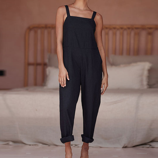 Damen Leichter Jumpsuit mit praktischen Taschen R&B
