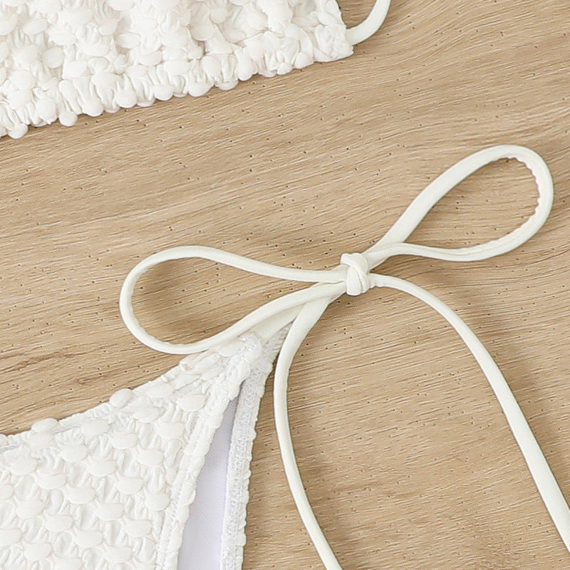 Damen Häkel-Bikini-Set mit verstellbaren Seitenschnüren und einzigartigem Design R&B
