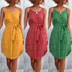 Damen Sommerliches Blusenkleid mit floralem Muster und knopfbarem Taillengürtel R&B