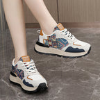 Damen Sportliche Sneakers mit farbenfrohem Ethno-Muster und rutschfester Sohle R&B