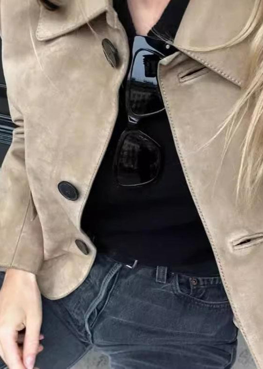 R&B | Camel Boxy Wolljacke