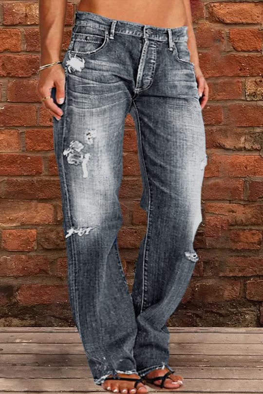 Damen lockere Jeans im Used-Look R&B