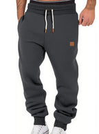 Herren nan komfortable Jogginghose aus hochwertiger Baumwollmischung mit elastischem Bund Kordelzug und Bündchen R&B