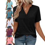Damen zeitloses V-Ausschnitt T-Shirt mit lässigem Schnitt