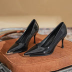 Damen Elegante spitze Pumps mit glänzendem Absatz R&B