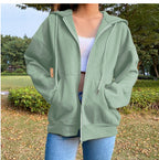 Damen bequeme Kapuzenjacke mit praktischen Taschen und lässigem Schnitt R&B