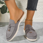 Damen Bequeme Slip-On Mokassins mit eleganter Schnallen-Applikation R&B