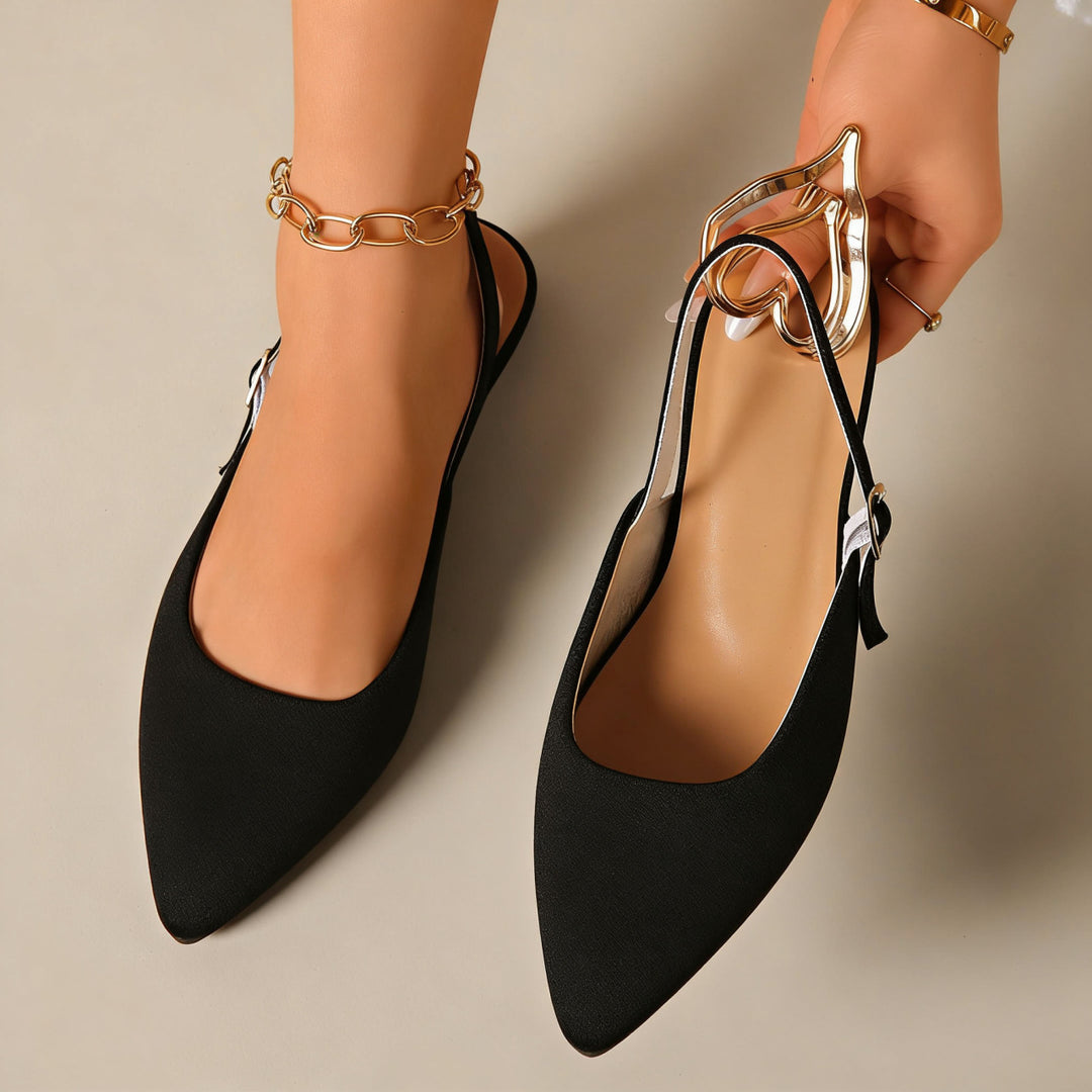 Damen Elegante Slingback-Pumps mit modischem Ketten-Detail R&B