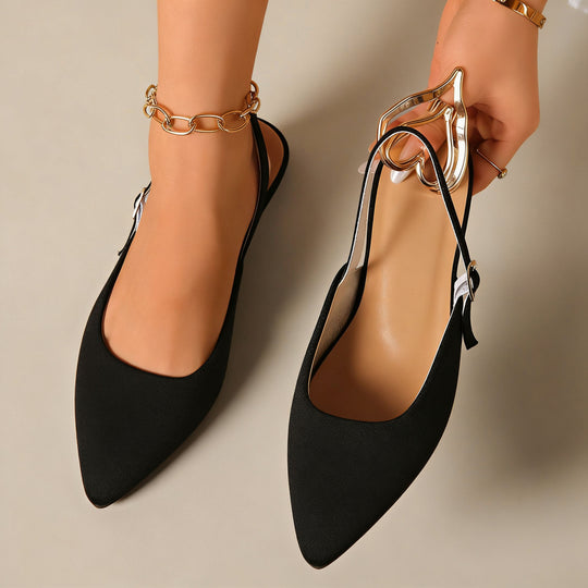 Damen Elegante Slingback-Pumps mit modischem Ketten-Detail R&B