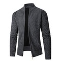 Herren Strickjacke mit modernem Zipper und stilvollem Rautenmuster