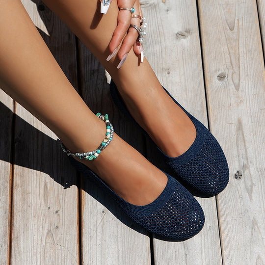 Damen atmungsaktive Ballerinas mit flexiblem Fußbett R&B