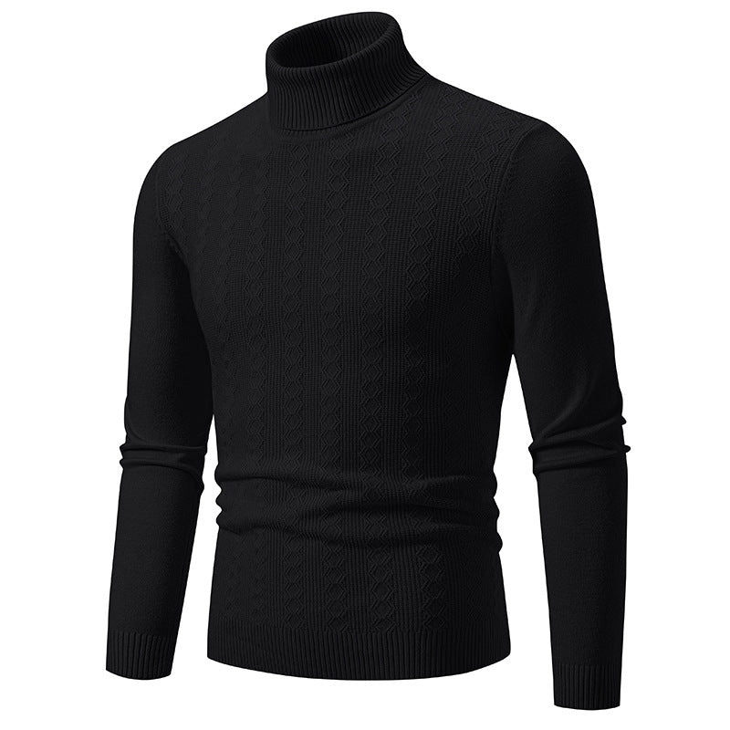 Herren Komfortabler Rollkragenpullover mit strukturiertem Design und hochwertiger Baumwolle