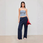 Damen Bandeau-Top mit feinen Streifen R&B