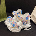 Damen Komfort-Sandalen mit floralen Applikationen und ergonomischer Sohle EB