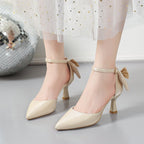 Damen elegante Pumps mit Schleifen-Detail