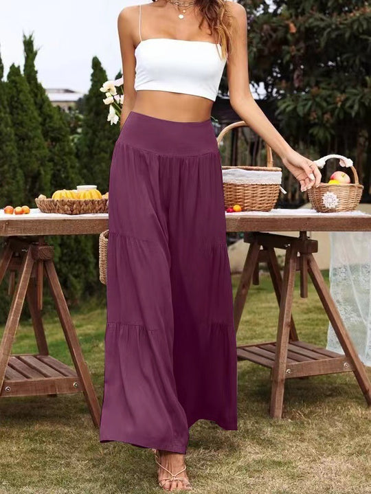 Damen Weite Sommerhose mit hohem Bund und luftiger Passform R&B