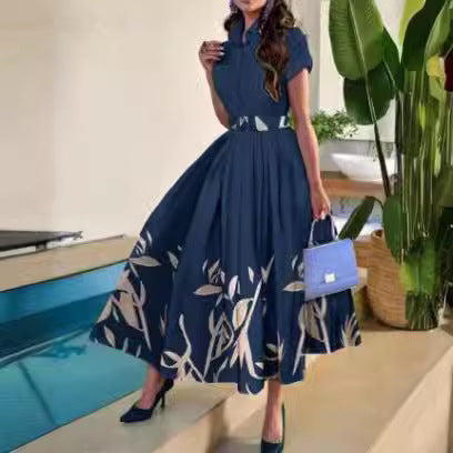 Damen Maxikleid mit schickem Floral-Design und tailliertem Schnitt R&B