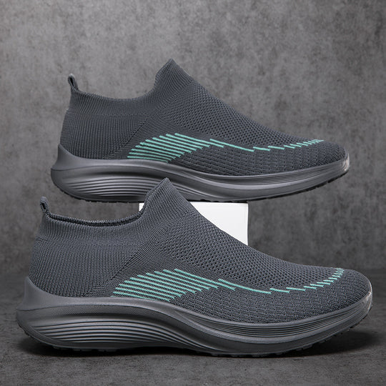 Herren nan sockenähnliche Strick-Sneaker mit nahtlosem Obermaterial und stoßdämpfender Sohle R&B