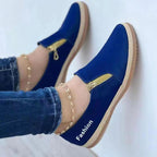 Damen Mokassins mit elegantem Reißverschluss und rutschfester Sohle R&B