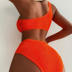 Damen Triangel-Bikini mit gepolstertem Oberteil und hohem Taillen-Slip R&B