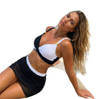 Damen Sportlicher Bikini mit lässigem Wickelrock