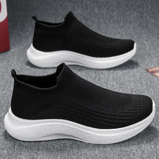 Herren nan nahtloser Strick-Schlupfschuh mit ergonomischer Zwischensohle und Fersenlasche R&B