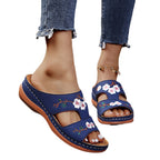 Damen Sandalen mit blütenverziertem Design und ergonomischer Sohle R&B