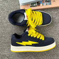 Damen Sportliche Sneakers mit auffälligem Blitz-Design