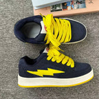 Damen Sportliche Sneakers mit auffälligem Blitz-Design